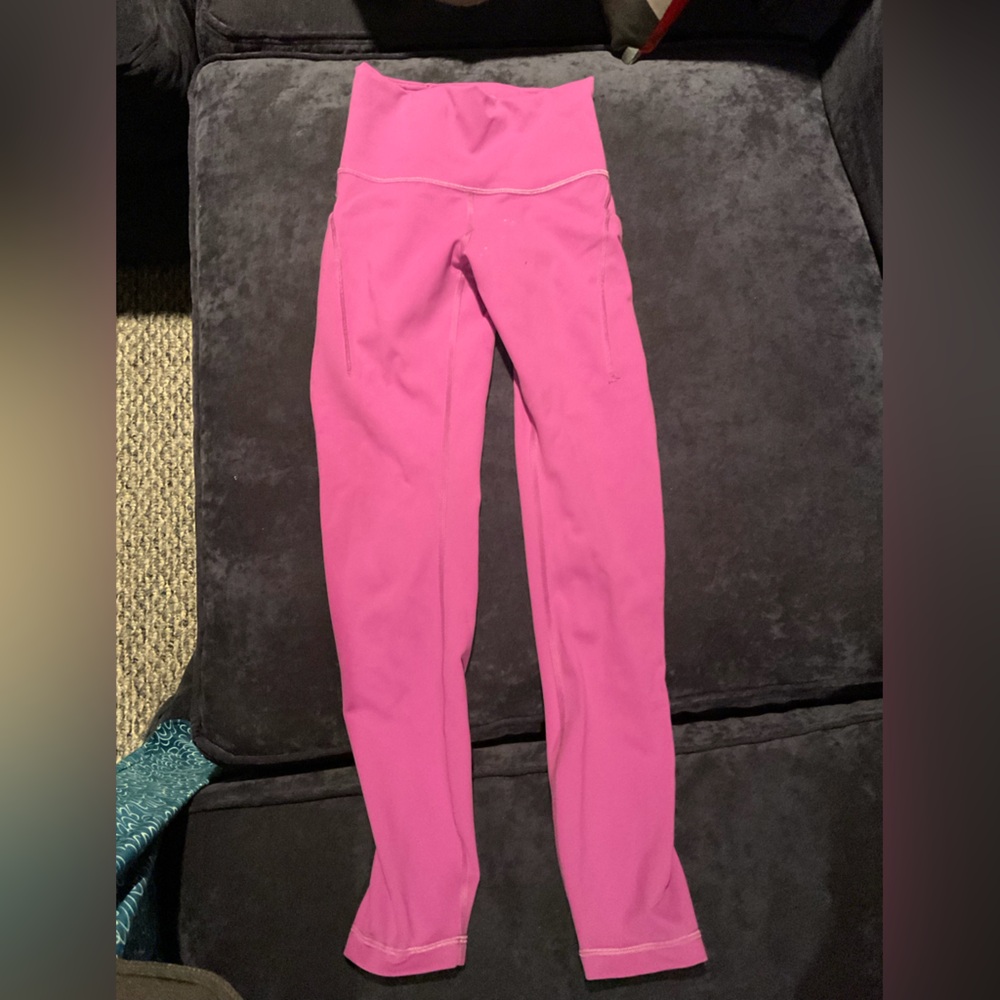 EUC - Lululemon Vivid Pink Align High-Rise 23" Leggings - Size 4